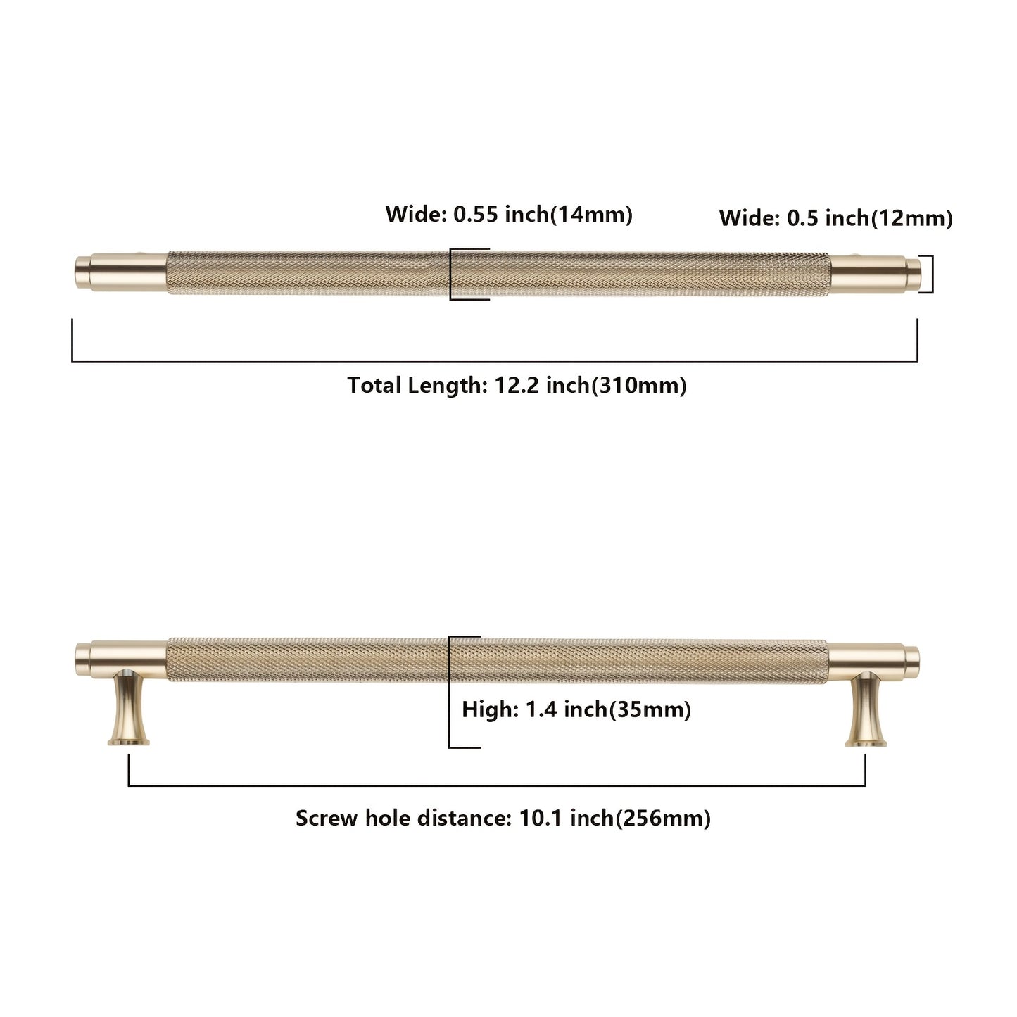 10 Pack 9 Inch(228mm) Golden Kitchen Cabinet Handles, Cabinet Pulls Kitchen Cabinet Hardware For Cupboard Drawer Pulls