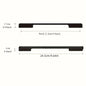 6pcs Modern Minimalist Cabinet Door Handles - Sleek Black Aluminum, Polished Finish, 4" to 19.6" Extended Length for Wardrobe & Kitchen Cabinets