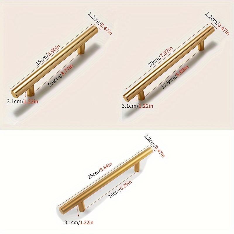 30pcs set of domineering Golden long cabinet door handles, kitchen hardware door handles, metal cabinet handles, screw length 0. 98in, Highly integrated with furniture