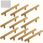 30pcs set of domineering Golden long cabinet door handles, kitchen hardware door handles, metal cabinet handles, screw length 0. 98in, Highly integrated with furniture