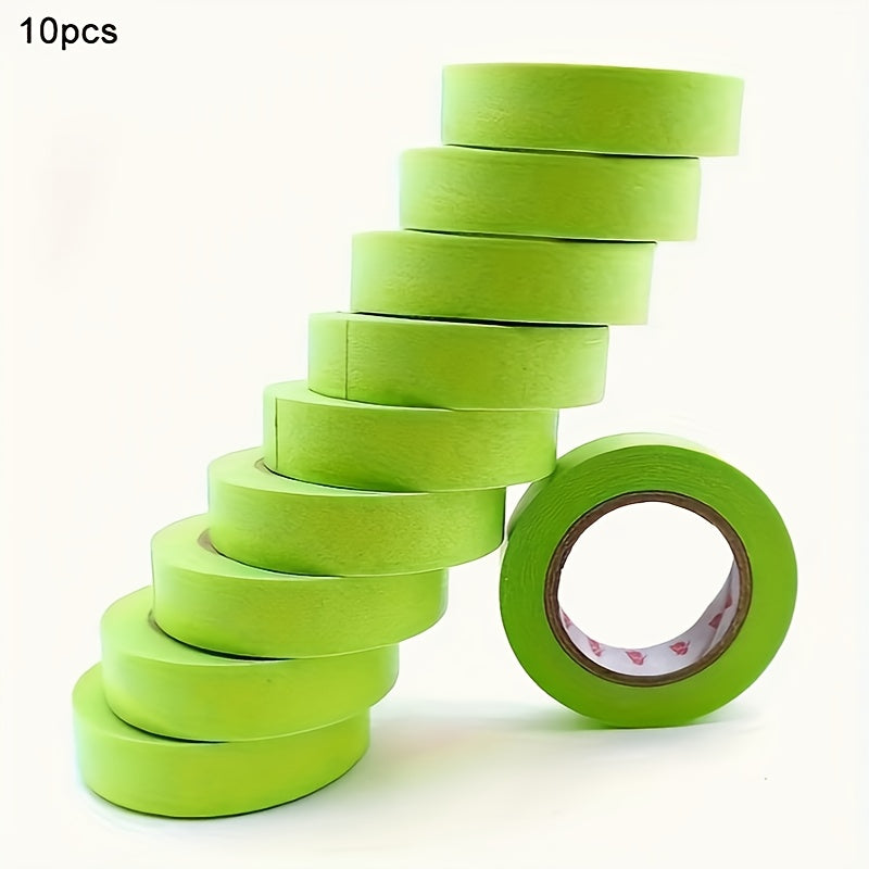 5/10/15/20pcs Multi-Surface Painters Tape - 2cm x 65ft Green High Quality Masking Tape, No Residue Removable Protective Tape for Walls, Plastic, Glass, Floors - Ideal for DIY Projects, Home Decor & Crafts, Wall Protection, Ne
