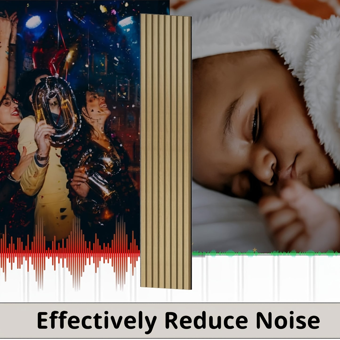 2pcs Modern Wood Slat Wall Panels, 93.5" x 12.6" - Decorative Acoustic Soundproofing for Walls and Ceilings, Felt Backing for Interior Décor, Sleek Dark Brown Striped Design, Ceiling Soundproofing | Modern Wood Panels | Natu