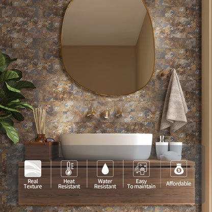 160 pcs Peel And Stick Backsplash 3 X 6 Inches 3D PVC Composite Wall Tile, Hanging Decorative Tiles Stick On Backsplash Tile For Kitchen Bathroom, Laundry Room, Fireplace