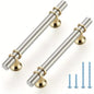 Hardware 7.38 Inch Brushed Nickel&Gold Cabinet Pulls Handles Kitchen Cabinet Handles Drawer Pulls Kitchen Cabinet Hardware Dresser Cupboard Handles Dresser Drawer Pulls 5 Inch CC, Kitchen Cupboard Handles, Cupboard Handles An