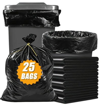 65 gallons thick heavy duty garbage bags, high quality 25/ 50/ 100/ 150 black garbage bags