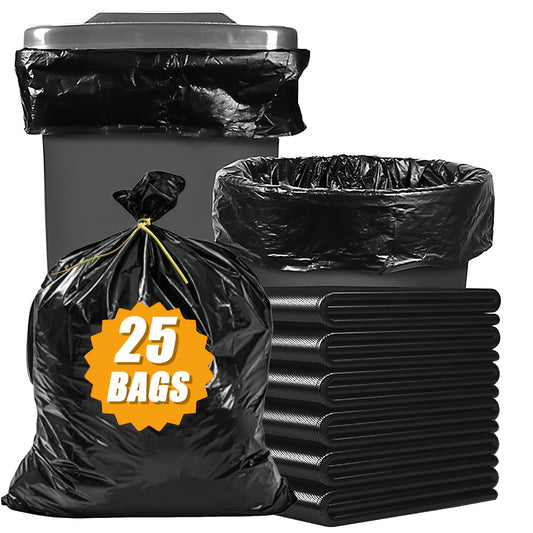 65 gallons thick heavy duty garbage bags, high quality 25/ 50/ 100/ 150 black garbage bags