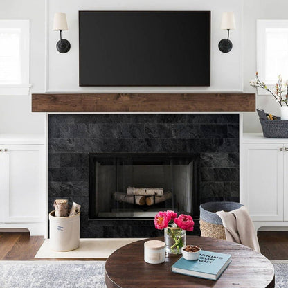 3x6 Peel and Stick Self-Adhesive Thick PVC Marble-Like Black Slate Tile Backsplash - Easy Install Removable Wall Panels for Kitchen, Bathroom, Fireplace, Laundry - Realistic Stone Look /Countertop Cover (No Grout Needed), Lar