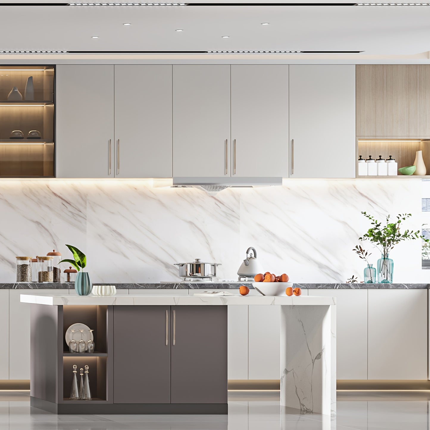 10 Pack 9 Inch(228mm) Golden Kitchen Cabinet Handles, Cabinet Pulls Kitchen Cabinet Hardware For Cupboard Drawer Pulls