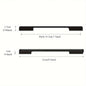 6pcs Modern Minimalist Cabinet Door Handles - Sleek Black Aluminum, Polished Finish, 4" to 19.6" Extended Length for Wardrobe & Kitchen Cabinets