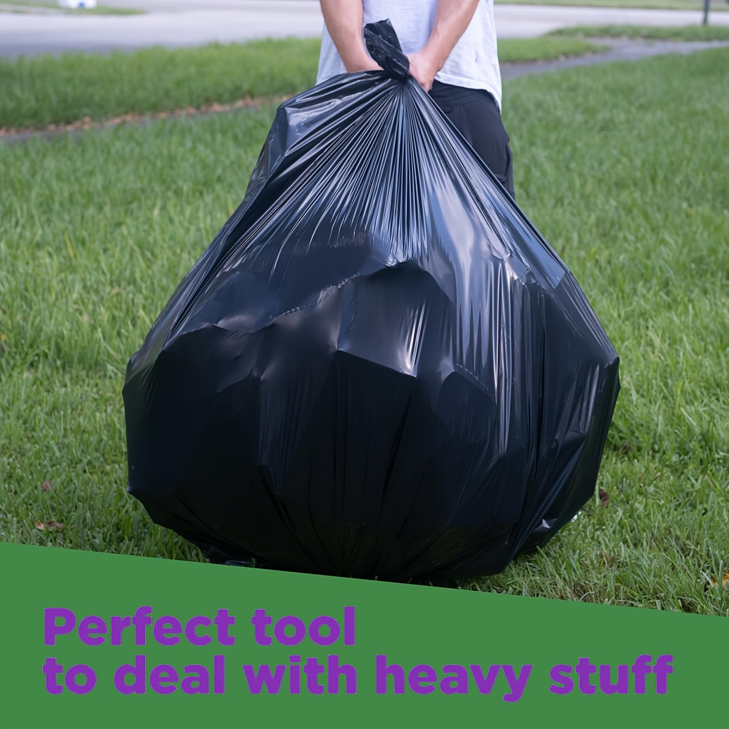 65 gallons thick heavy duty garbage bags, high quality 25/ 50/ 100/ 150 black garbage bags
