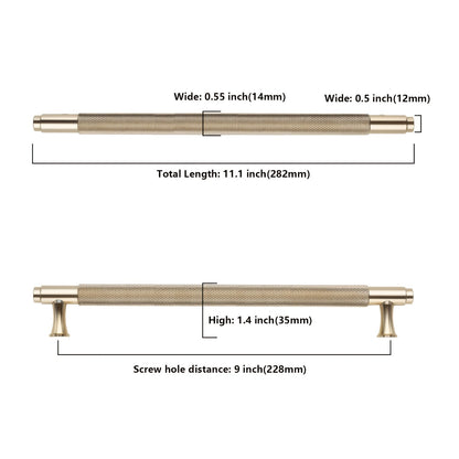 10 Pack 9 Inch(228mm) Golden Kitchen Cabinet Handles, Cabinet Pulls Kitchen Cabinet Hardware For Cupboard Drawer Pulls