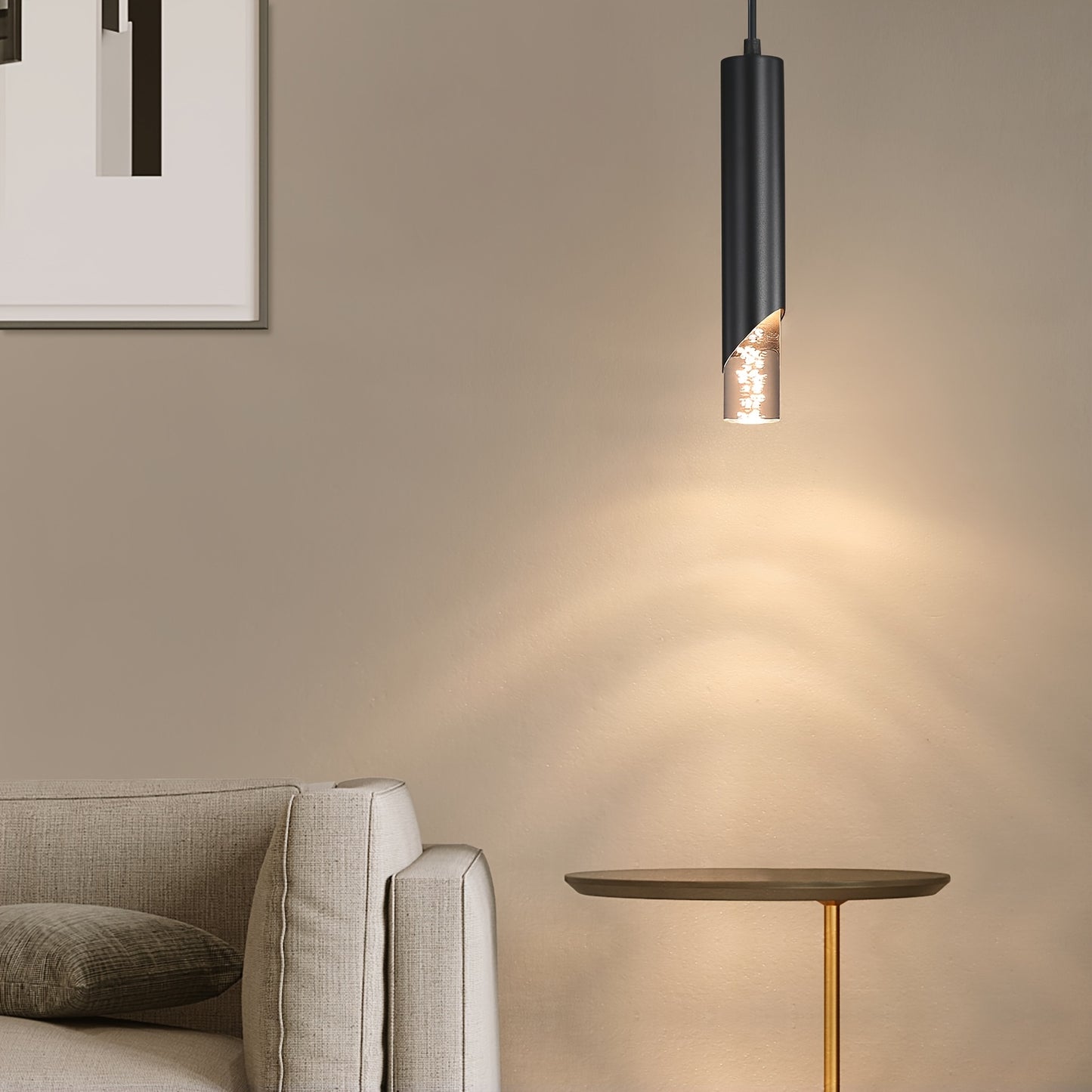 1/2/3pcs LED Pendant Lights, Mini L-shaped Pendant Lights Suitable for Kitchen, Restaurant, Bedroom and Bar