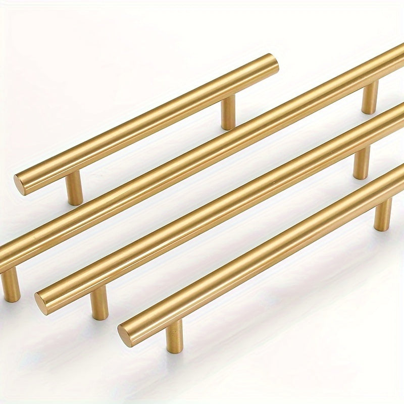 30pcs set of domineering Golden long cabinet door handles, kitchen hardware door handles, metal cabinet handles, screw length 0. 98in, Highly integrated with furniture