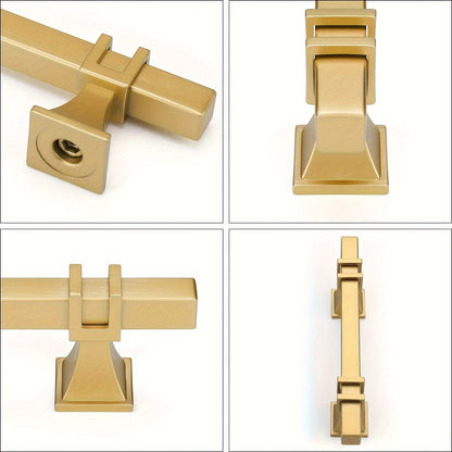 Haliwu 20 Pack Gold Cabinet Pulls, Brushed Brass Cabinet Pulls Square Gold Cabinet Handles, Kitchen Cabinet Handles Hardware
