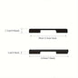 6pcs Modern Minimalist Cabinet Door Handles - Sleek Black Aluminum, Polished Finish, 4" to 19.6" Extended Length for Wardrobe & Kitchen Cabinets