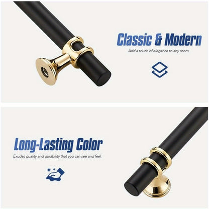 20 Pack 6 Inch Matte Black&Golden Cabinet Pulls Handles Kitchen Cabinet Handles Drawer Pulls Kitchen Cabinet Hardware Dresser Cupboard Handles Drawer Dresser Drawer Pulls 3.75 Inch CC