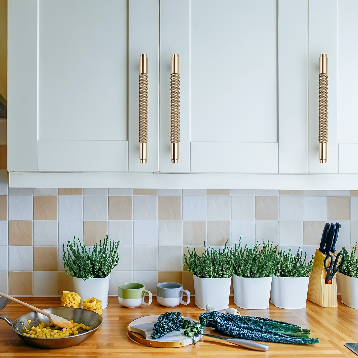 10 Pack 9 Inch(228mm) Golden Kitchen Cabinet Handles, Cabinet Pulls Kitchen Cabinet Hardware For Cupboard Drawer Pulls