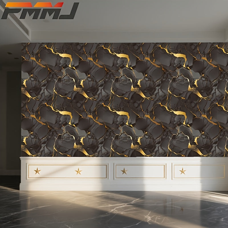 PMMJ 22/44pcs Self-Adhesive Marble Wall Stickers - Bohemian Textured Vinyl Peel-and-Stick Tiles with 3 Marble Designs for Bathrooms, Kitchens, Living Rooms, Office Decor - High Quality And Easy to Clean, Bathroom Accessories,