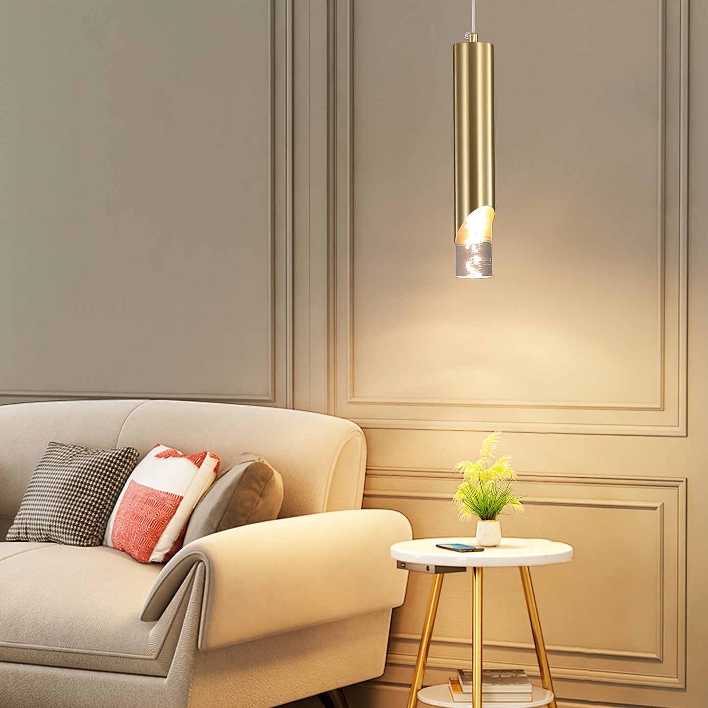 1/2/3pcs LED Pendant Lights, Mini L-shaped Pendant Lights Suitable for Kitchen, Restaurant, Bedroom and Bar