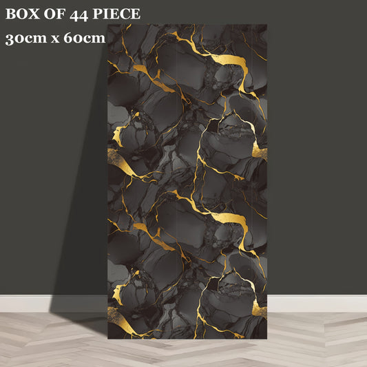 PMMJ 22/44pcs Self-Adhesive Marble Wall Stickers - Bohemian Textured Vinyl Peel-and-Stick Tiles with 3 Marble Designs for Bathrooms, Kitchens, Living Rooms, Office Decor - High Quality And Easy to Clean, Bathroom Accessories,