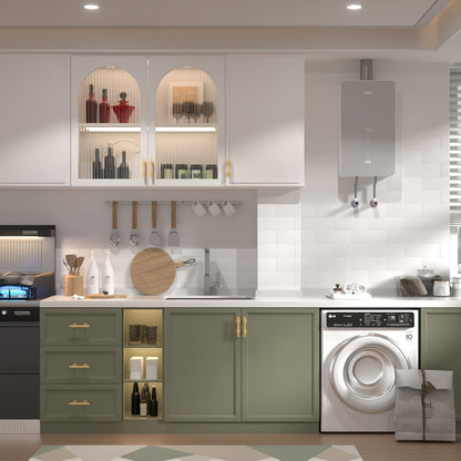 Haliwu 20 Pack Gold Cabinet Pulls, Brushed Brass Cabinet Pulls Square Gold Cabinet Handles, Kitchen Cabinet Handles Hardware