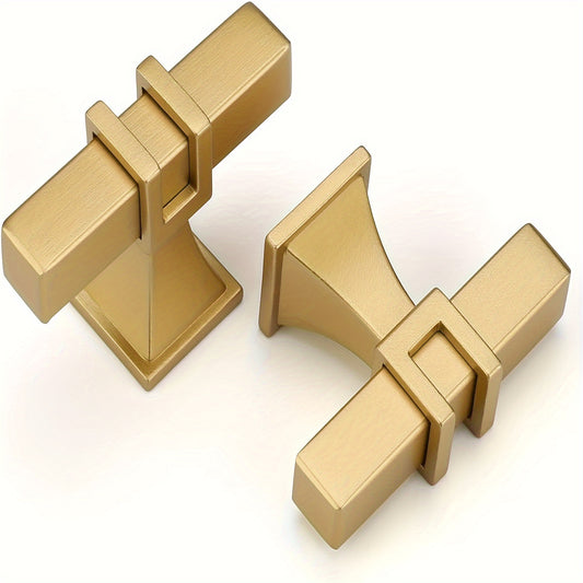 Haliwu 20 Pack Gold Cabinet Pulls, Brushed Brass Cabinet Pulls Square Gold Cabinet Handles, Kitchen Cabinet Handles Hardware