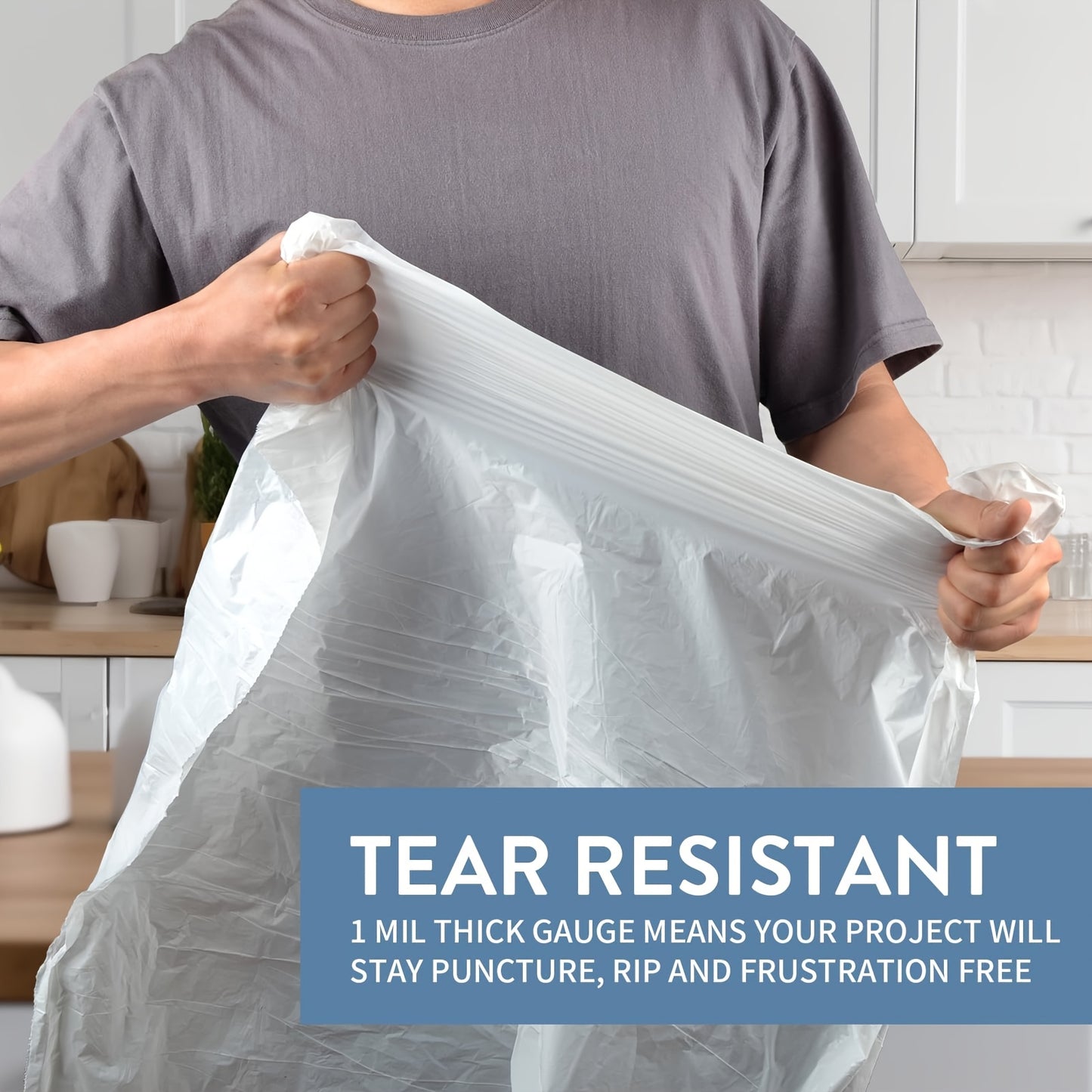 100 -Pack Heavy-Duty 13 Gal Commercial Trash Bags,