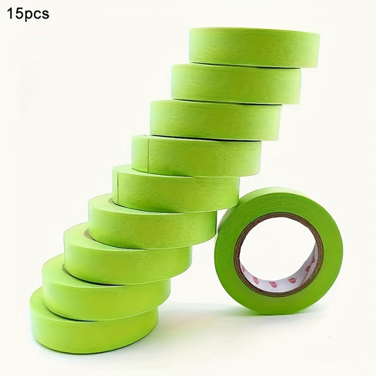 5/10/15/20pcs Multi-Surface Painters Tape - 2cm x 65ft Green High Quality Masking Tape, No Residue Removable Protective Tape for Walls, Plastic, Glass, Floors - Ideal for DIY Projects, Home Decor & Crafts, Wall Protection, Ne