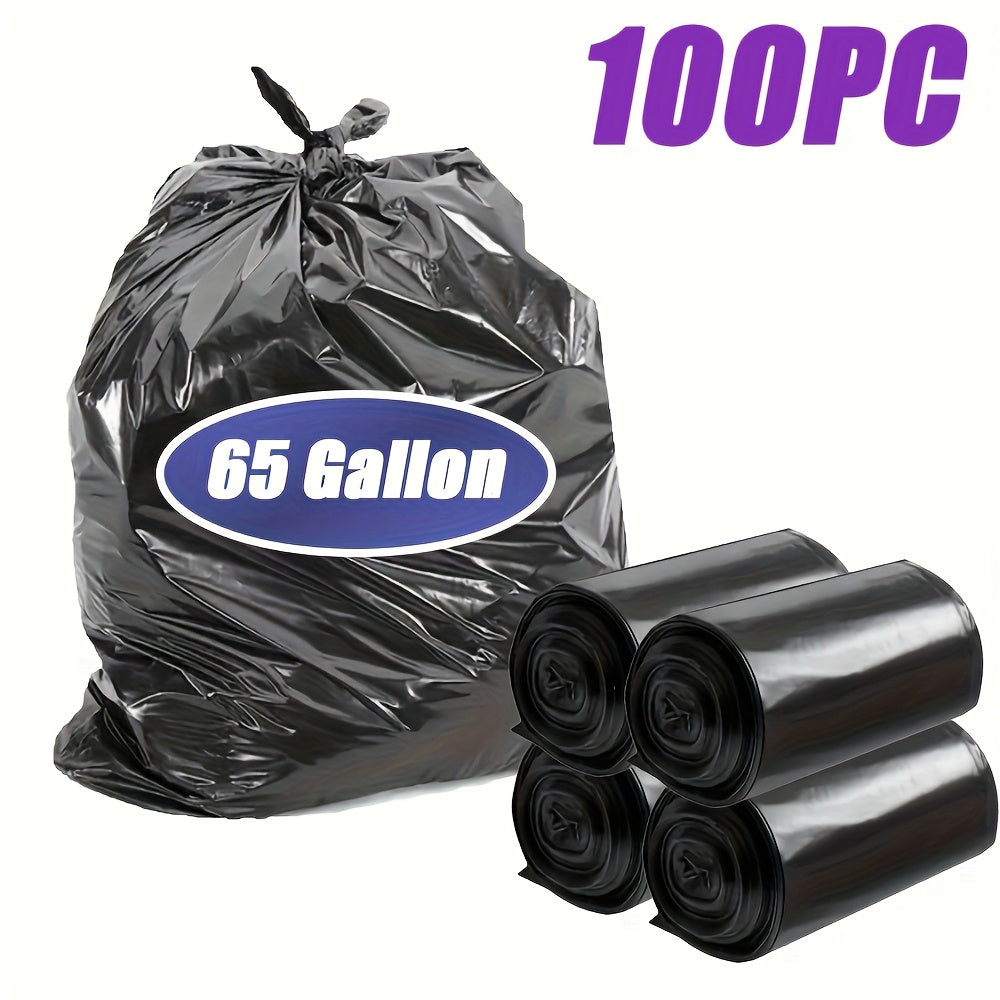 65 gallons thick heavy duty garbage bags, high quality 25/ 50/ 100/ 150 black garbage bags