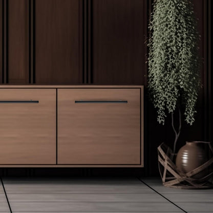 25/50 Pack Matte Black Stainless Steel Cabinet Pulls 7-3/8 Inch with 5 Inch Hole Center (128mm) - Modern Sleek Design Kitchen Hardware for Cabinets & Cupboards, Includes Mounting Screws, Kitchen Handles for Cabinets, Minimali