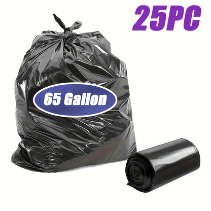 65 gallons thick heavy duty garbage bags, high quality 25/ 50/ 100/ 150 black garbage bags
