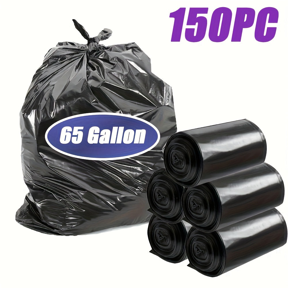 65 gallons thick heavy duty garbage bags, high quality 25/ 50/ 100/ 150 black garbage bags