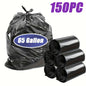65 gallons thick heavy duty garbage bags, high quality 25/ 50/ 100/ 150 black garbage bags