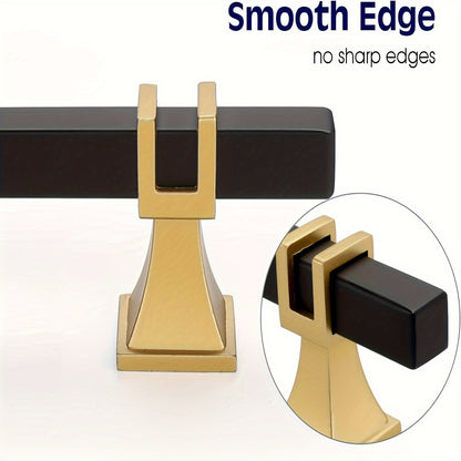 Haliwu 10 Pack Black Cabinet Pulls, Black&Gold Cabinet Handles, Square Drawer Pulls Dresser Handles, Kitchen Cabinet Handles Gold Pulls Kitchen Hardware