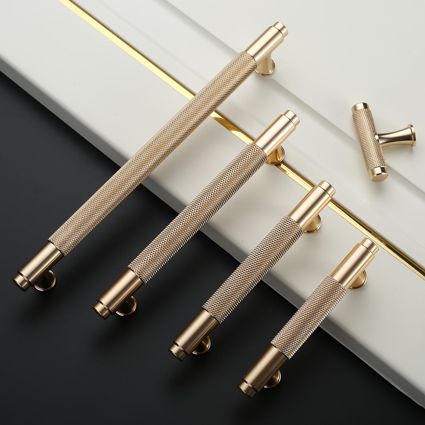 10 Pack 9 Inch(228mm) Golden Kitchen Cabinet Handles, Cabinet Pulls Kitchen Cabinet Hardware For Cupboard Drawer Pulls