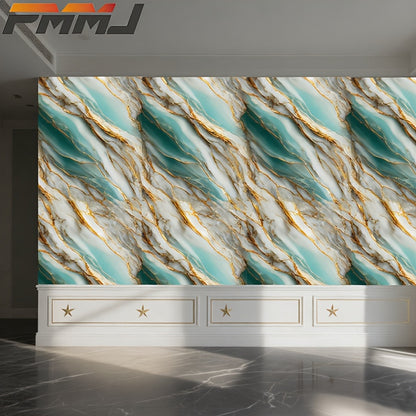PMMJ 22/44pcs Self-Adhesive Marble Wall Stickers - Bohemian Textured Vinyl Peel-and-Stick Tiles with 3 Marble Designs for Bathrooms, Kitchens, Living Rooms, Office Decor - High Quality And Easy to Clean, Bathroom Accessories,