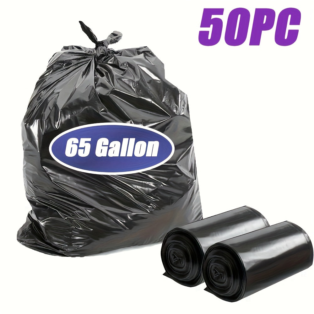 65 gallons thick heavy duty garbage bags, high quality 25/ 50/ 100/ 150 black garbage bags