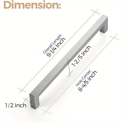 32pcs 8-4/ 5 Inch Kitchen Square Cabinet Handles Satin Nickel Cabinet Pulls Brushed Nickel Drawer Pulls Kitchen Cabinet Hardware Kitchen Handles