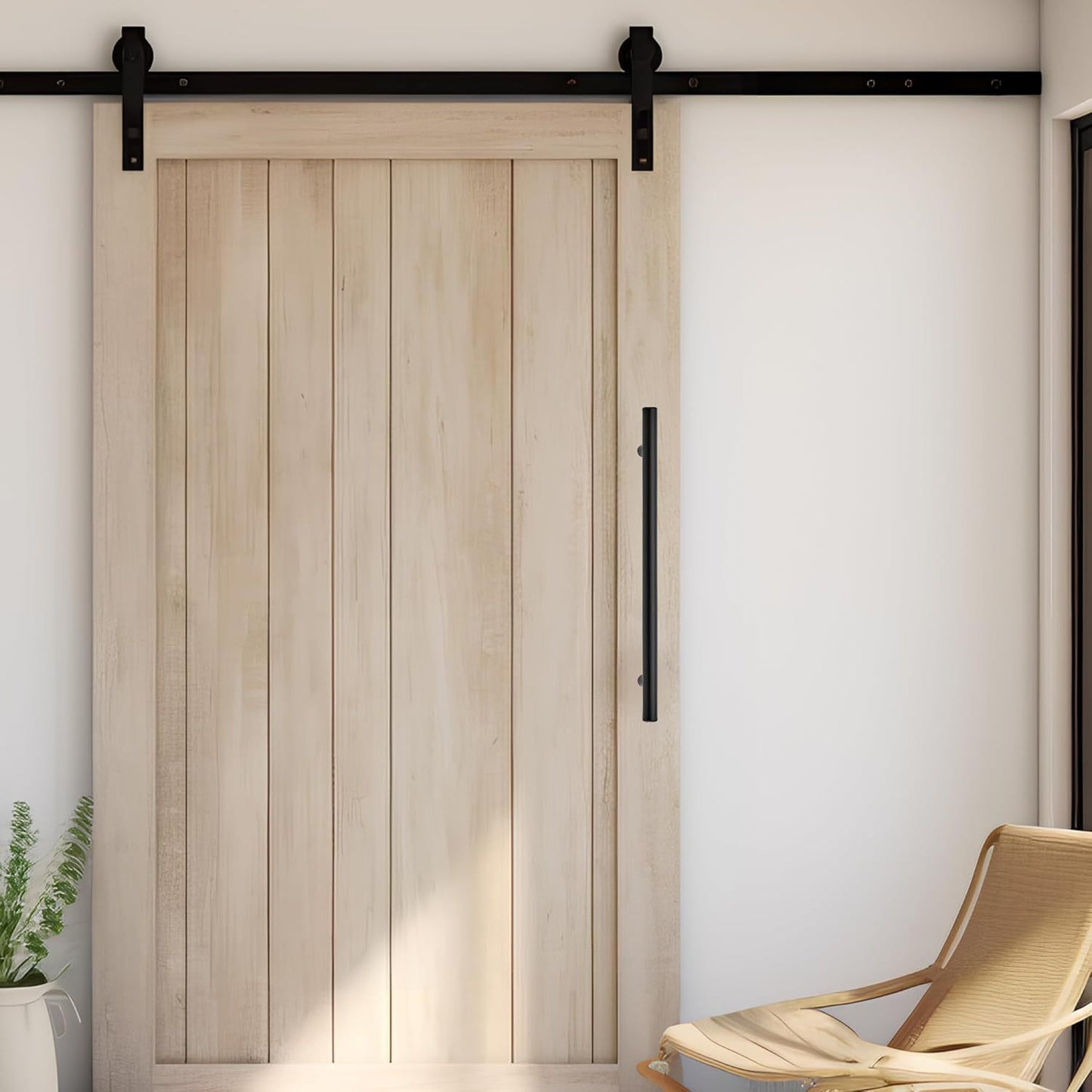 25/50 Pack Matte Black Stainless Steel Cabinet Pulls 7-3/8 Inch with 5 Inch Hole Center (128mm) - Modern Sleek Design Kitchen Hardware for Cabinets & Cupboards, Includes Mounting Screws, Kitchen Handles for Cabinets, Minimali