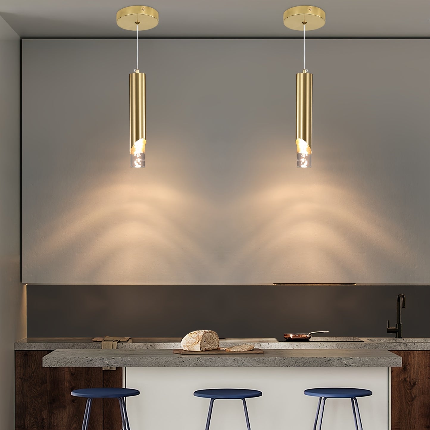 1/2/3pcs LED Pendant Lights, Mini L-shaped Pendant Lights Suitable for Kitchen, Restaurant, Bedroom and Bar