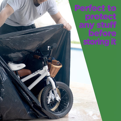 65 gallons thick heavy duty garbage bags, high quality 25/ 50/ 100/ 150 black garbage bags