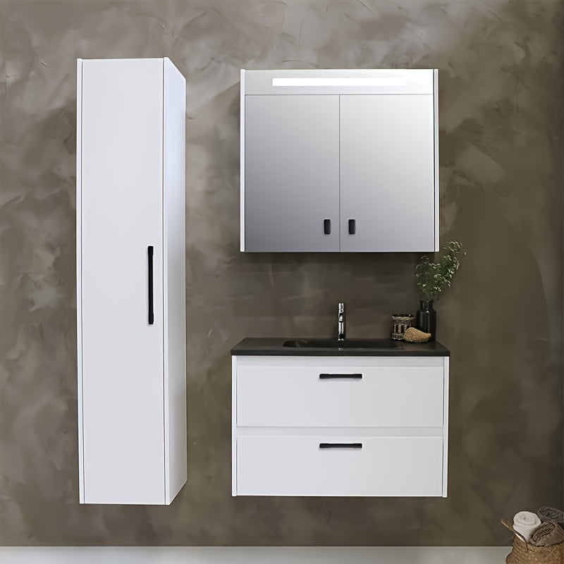 10pcs Black Aluminum Cabinet Handles - American Solid Thickened Drawer Pulls, Polished Finish, 3 Sizes, Includes Two Sizes of Mounting Screws, Furniture Hardware for Cabinets & Drawers, Handles for cabinets, American Style Ha