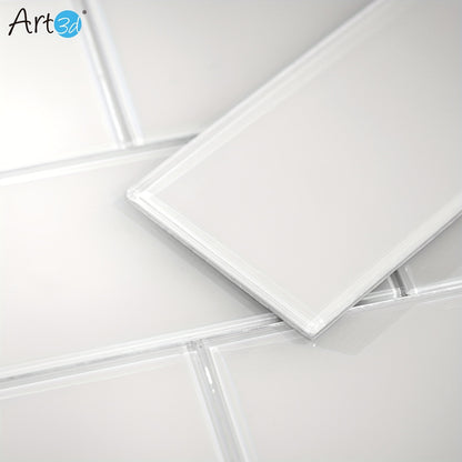 Art3d 3" X 6" Glass Peel And Stick Backsplash Tiles for Kitchen Or Bathroom, 32pcs