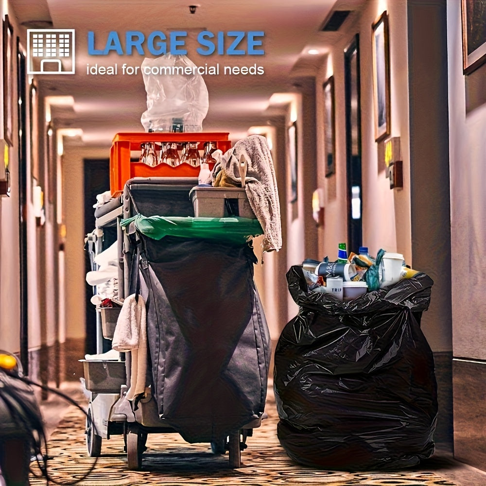 65 gallons thick heavy duty garbage bags, high quality 25/ 50/ 100/ 150 black garbage bags