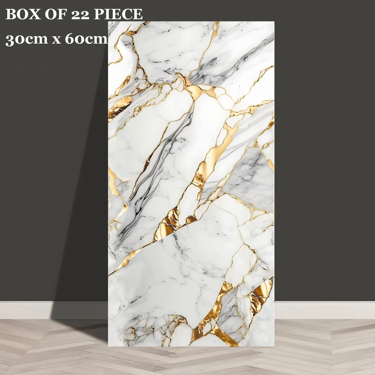 PMMJ 22/44pcs Self-Adhesive Marble Wall Stickers - Bohemian Textured Vinyl Peel-and-Stick Tiles with 3 Marble Designs for Bathrooms, Kitchens, Living Rooms, Office Decor - High Quality And Easy to Clean, Bathroom Accessories,