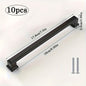 10pcs Black Aluminum Cabinet Handles - American Solid Thickened Drawer Pulls, Polished Finish, 3 Sizes, Includes Two Sizes of Mounting Screws, Furniture Hardware for Cabinets & Drawers, Handles for cabinets, American Style Ha
