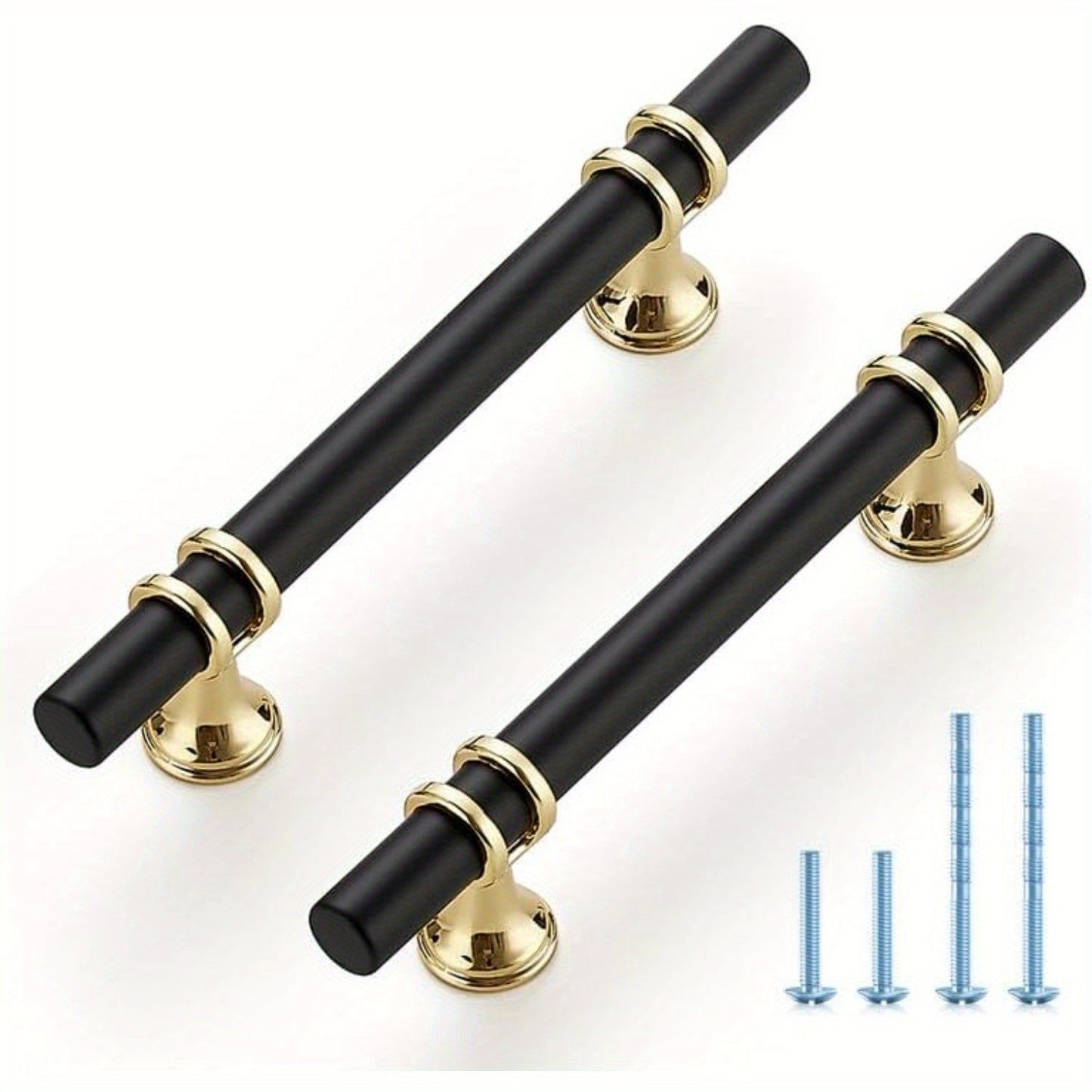 20 Pack 6 Inch Matte Black&Golden Cabinet Pulls Handles Kitchen Cabinet Handles Drawer Pulls Kitchen Cabinet Hardware Dresser Cupboard Handles Drawer Dresser Drawer Pulls 3.75 Inch CC