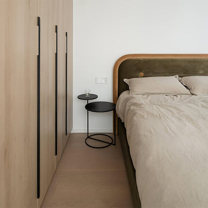 6pcs Modern Minimalist Cabinet Door Handles - Sleek Black Aluminum, Polished Finish, 4" to 19.6" Extended Length for Wardrobe & Kitchen Cabinets