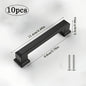 10pcs Black Aluminum Cabinet Handles - American Solid Thickened Drawer Pulls, Polished Finish, 3 Sizes, Includes Two Sizes of Mounting Screws, Furniture Hardware for Cabinets & Drawers, Handles for cabinets, American Style Ha