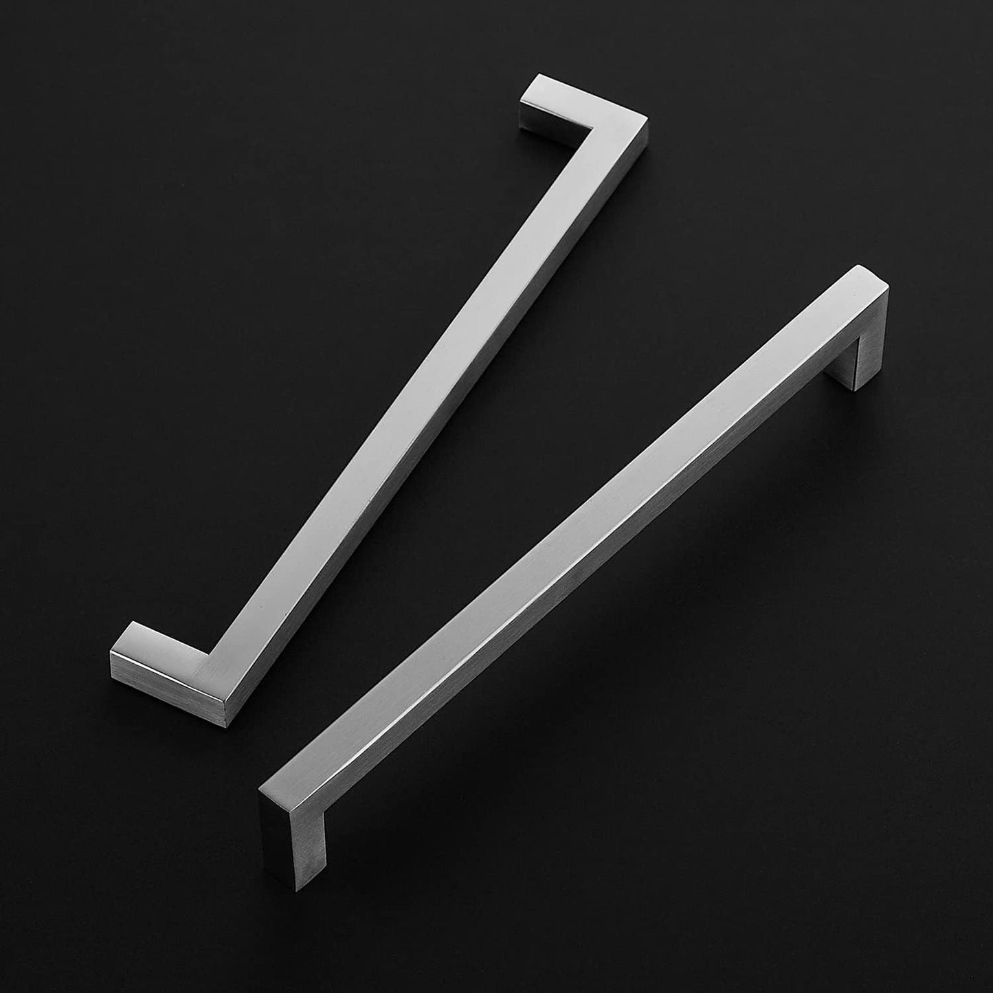 32pcs 8-4/ 5 Inch Kitchen Square Cabinet Handles Satin Nickel Cabinet Pulls Brushed Nickel Drawer Pulls Kitchen Cabinet Hardware Kitchen Handles